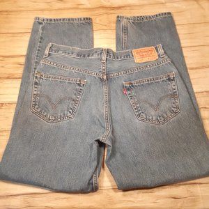 Levi's men's 550 Relaxed Fit straight leg blue jeans sz 33 x 31 measured
